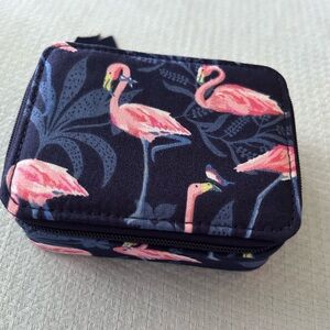 Vera Bradley Travel Pill Case, Flamingo Party, NWT